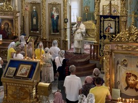 Неделя 2-я по Пятидесятнице, Всех святых, в земле Русской просиявших. Архиерейское служение в главном храме Чимкентской епархии